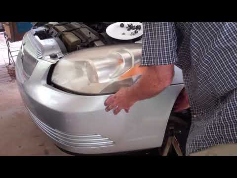 Buick Lucerne 2009 Headlight Assembly Replacement Dulled Headlight Remove Bumper Cover Part 2