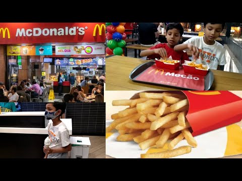 Dinner At McDonald's in Brazil // McDonald's French Fries and Special Cone Ice Cream// Labib's world