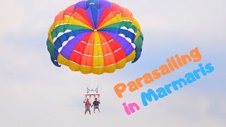 PARASAILING IN MARMARIS TURKEY. Marmarisde dynç alyş