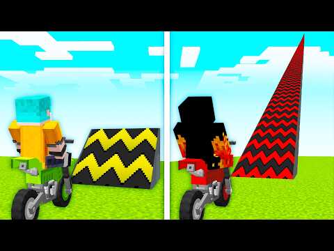Minecraft NOOB vs PRO: SUPER MEGA RAMP MOTORCYCLE