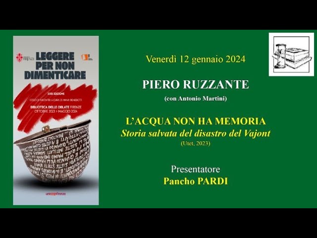 Vídeo relacionado con Per non dimenticare la memoria (Biblioteca minima)