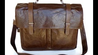 Philip -- Brown Leather Laptop Bag