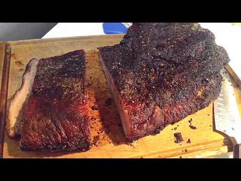 Beef Brisket on Dyna-Glo DGN576SNC-D Dual Zone Premium Charcoal Grill