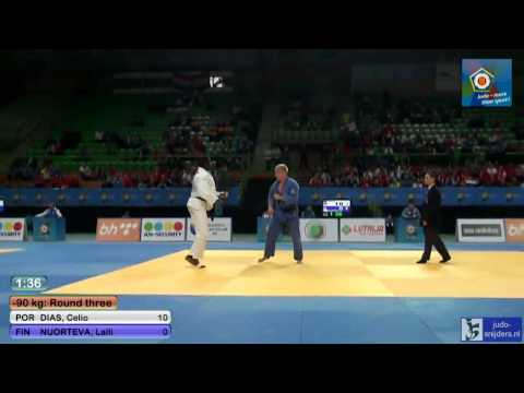 Judo 2013 European championship Juniors: Dias (POR) - Nuorteva (FIN) [-90kg]