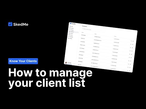 4.1 Manage your client list
