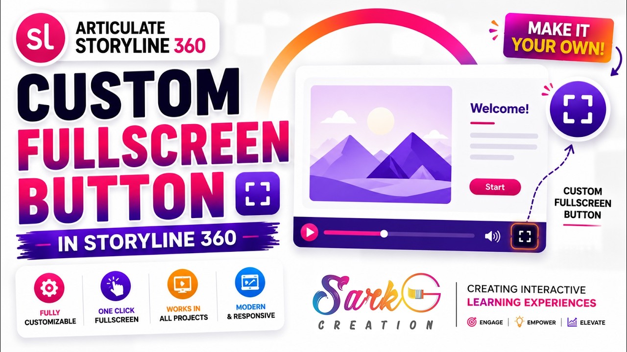 How to Create a Custom Fullscreen Button in Articulate Storyline 360