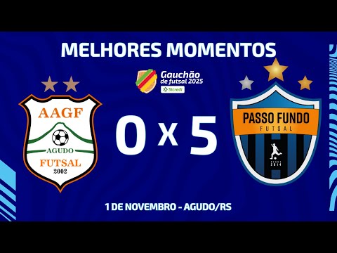 GOLS DO JOGO | AAGF 0 X 5 PASSO FUNDO | QUARTAS DE FINAL - JOGO DE IDA | GAUCHÃO SICREDI 2025