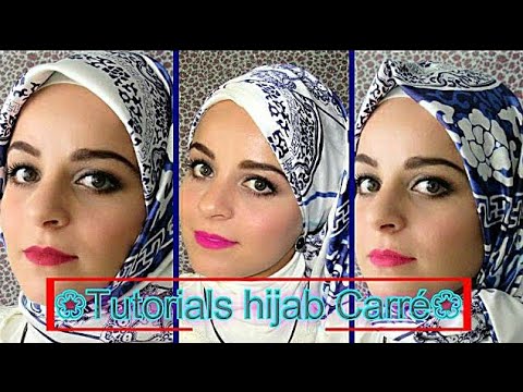 ❀ Tutorials hijab Carré | طرق للف حجاب المربع ❀