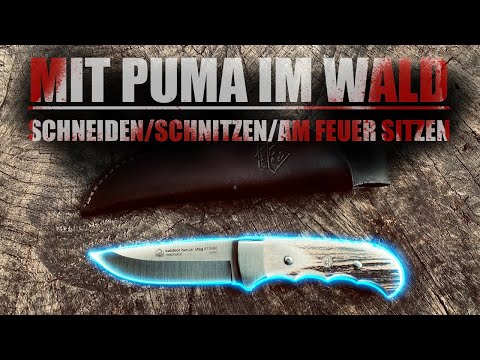 Puma IP Outdoor Hunter Stag / Unboxing im Wald / Feuer machen / schnitzen / Espresso trinken / DE