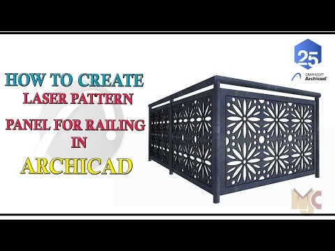 HOW TO CREATE  LASER PANEL RAILING /part2 #railing #archicad