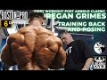 Regan Grimes, Day after the Arnold Classic, training BACK and posing in The Pro's Gym Columbus
