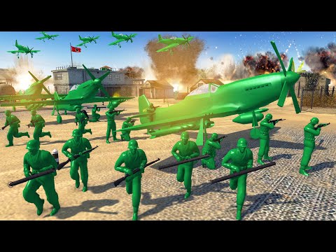 Deadly Raid on GREEN ARMY MEN Airfield Military Base! - Men of War: Army Men Mod