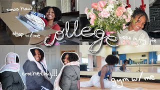 my LAST First Week of College: classes, new fitness goals, crocheting, hauls, & more!
