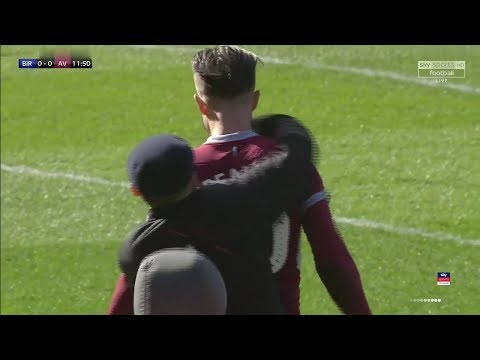 Drunk Soccer Fan Rushes Field & Sucker Punches English Player