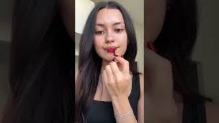 Classic Red Lipstick Tutorial with Lip Velvet in Crimson 💋 #redlipstick #tutorial #christmasmakeup