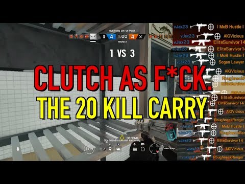 CLUTCH. AS. F*CK. - The 20-Kill Carry: Rainbow Six Siege Ranked Highlights (Operation White Noise)