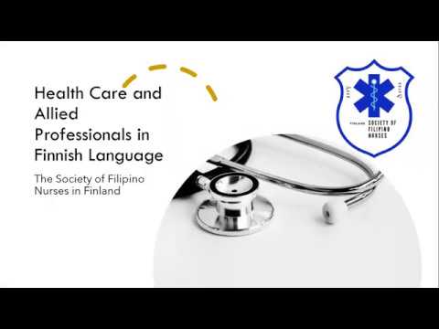 Health and Allied Health Professionals in Finnish Language