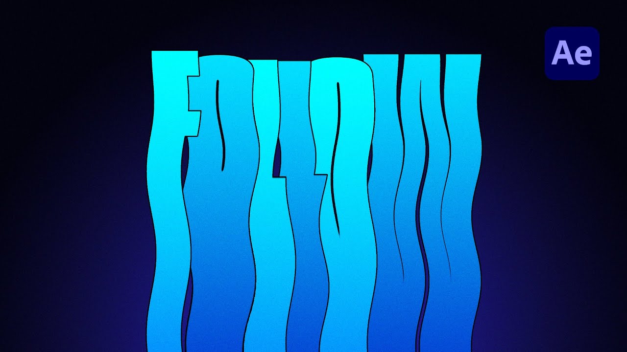 Wavy Text Animation. After Effects Tutorial