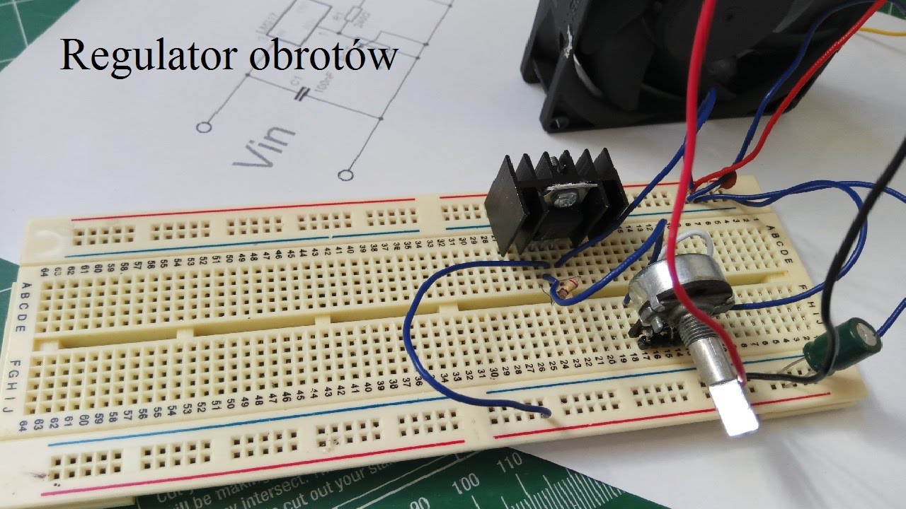 Prosty regulator obrotów wentylatora 12v na układzie LM317