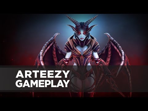 Arteezy playing Queen of Pain (Gameplay)