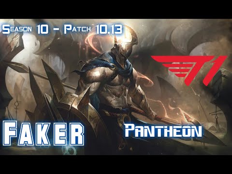 T1 Faker PANTHEON vs ZOE Mid - Patch 10.13 KR Ranked