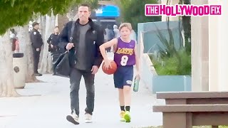 Ben Affleck Stops By To Watch His Son, Samuel Affleck's Basketball Practice In Santa Monica, CA