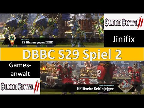 Blood Bowl 2 DBBC Season 29 L1D1 Spiel2  22Klauen (Echsen) vs Höllischer Schla(e)ger (Untote)