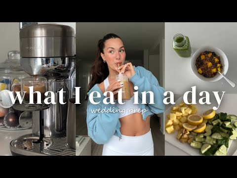 WHAT I EAT IN A DAY | healthy but realistic, wedding prep, grocery haul & more