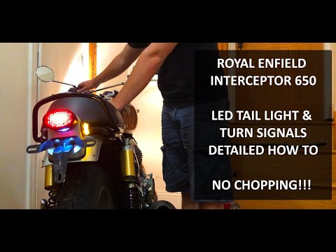 Royal Enfield Interceptor 650 - LED Tail Light and Turn Signals - Detailed Wiring - How to