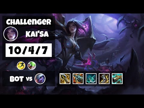 Kai'Sa 11.8 Gameplay Challenger Replay Bot Lane - S11 (10/4/7) - EU