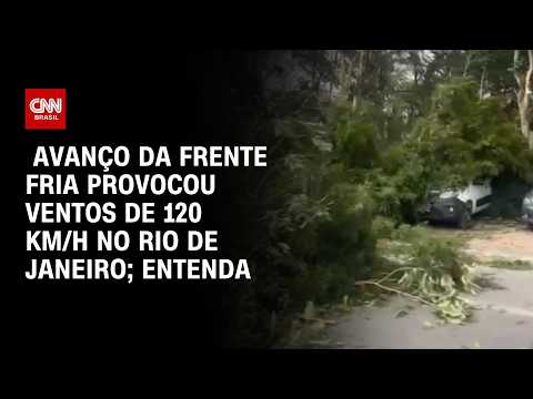 Avanço da frente fria provoca ventos de 120 km/h no RJ e causa estragos em diversos pontos | HORA H
