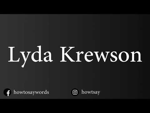 How To Pronounce Lyda Krewson
