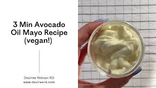 Homemade Avocado Oil Mayo Recipe (Egg free, Vegan)