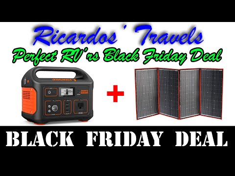 Black Friday Deal | Perfect Power Combo for RVers Travelers Jackery 500 DOKIO 300W Solar Panel