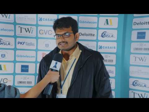 Round 6 Gibraltar Chess post-game interview with Lalith Babu