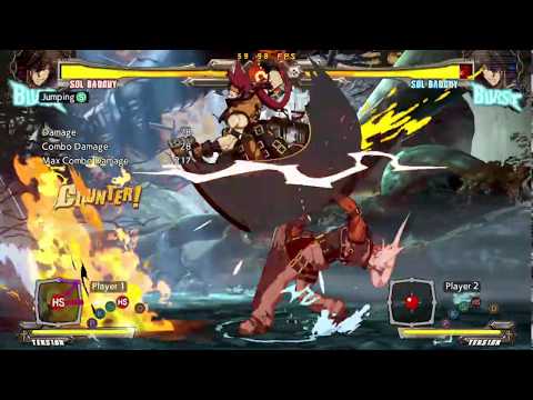 Guilty Gear Xrd REV2 - Sol BnB Combo - IAD punish for GF [RRC GF dustloop]
