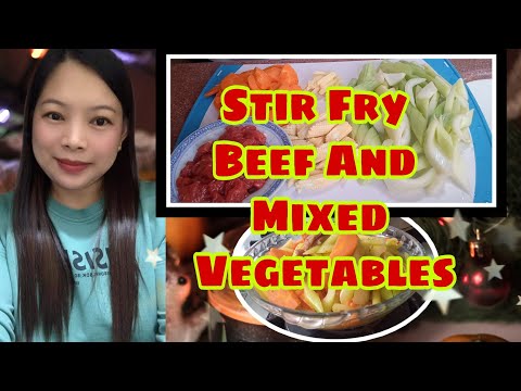 VLOGMAS 🎄DAY 2: Stir Fry Beef And Mixed Vegetables |...