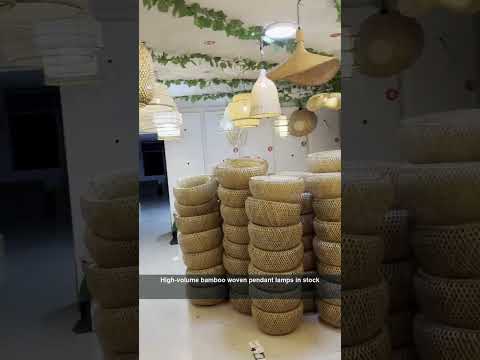 Modern Bamboo Pendant Light Made for Bulk Export