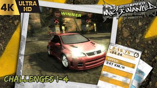 NFS : Most Wanted - Challenge 1-4 [4K 60 FPS]
