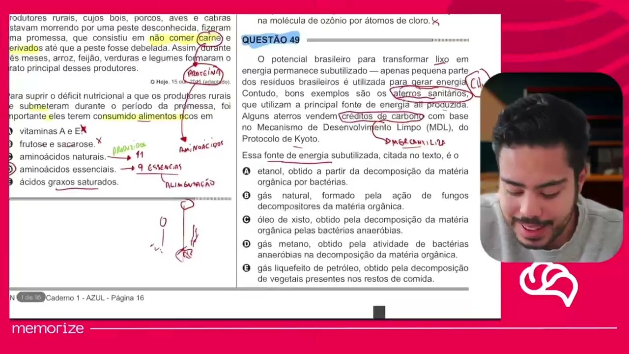Resolução em Vídeo — Questão 49 ENEM 2014