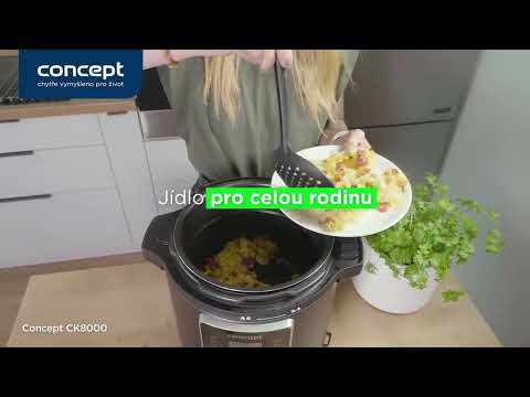 Concept CK8000 - Multifunkční elektrický tlakový hrnec a horkovzdušná fritéza 5,6 l 11v1 1500W/230V
