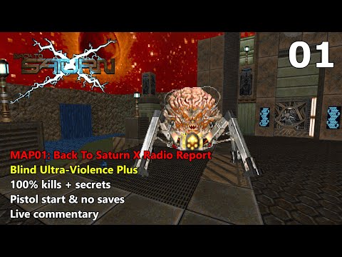 Doom II: BTSX E1 - MAP01: Back to Saturn X Radio Report - Blind Ultra-Violence Plus 100%