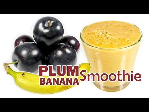 BANANA PLUM SMOOTHIE RECIPE - Healthy Smoothie Recipes - Smoothies Breakfast Ideas ~ HomeyCircle