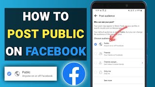 How to Public your Facebook post 2023 || Public post option not showing on facebook || Tech Process