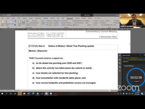 Inner West Extraordinary Council Meeting - 2 November 2021 - Part 1 of 2