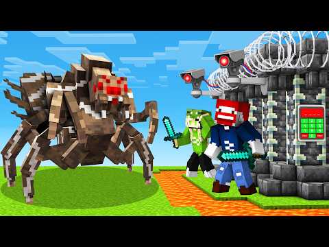 1000 REALISTISCHE SPINNEN gegen SICHERE BENX BASIS in Minecraft