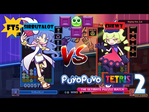 FT5 SirButALot VS Chewy 2nd game Puyo Puyo Tetris 2 Fusion
