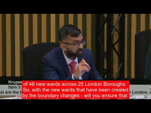 Krupesh Hirani AM getting commitment from MET Police Commissioner to fully staff local Police teams