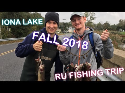 Rowan Fishing Team trout trip fall 2018 at Iona Lake