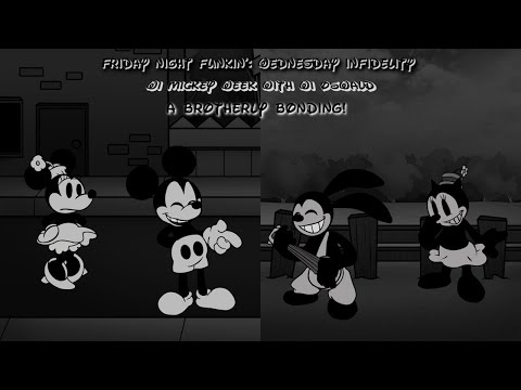 A Brotherly Bonding! Friday Night Funkin: Wednesday's Infidelity WI Mickey Week With WI Oswald
